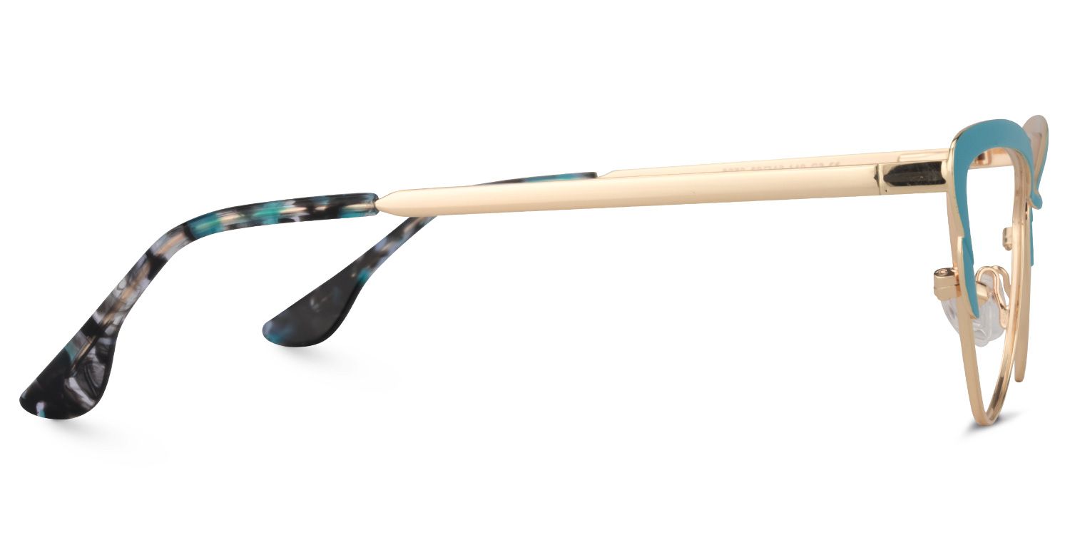 Cat Eye Peacock Blue Glasses | Zeelool Glasses3