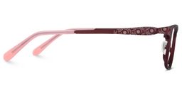 Dominic Rectangle Dark Red Glasses3