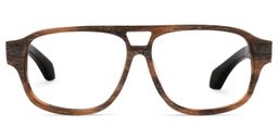 Shakey Square Brown Glasses0