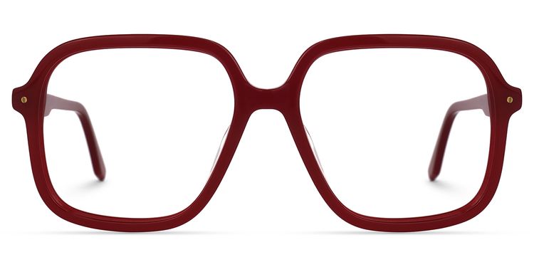 Caroline Square Red Glasses