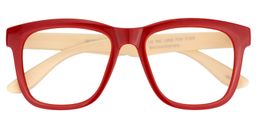 Barnett Square Red Glasses1