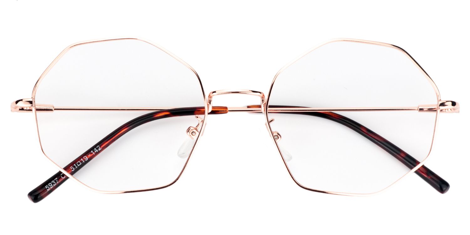 Petaled Gold Glasses | Zeelool Glasses1