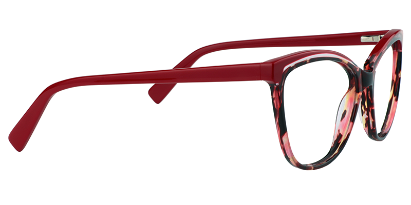 Cateye Red Glasses | Zeelool Eyeglasses4