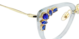 Nicola Cat Eye Blue Glasses5