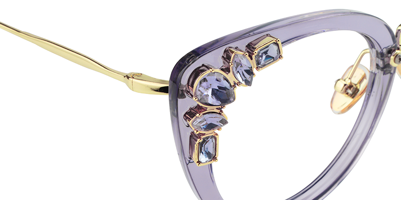 Cat Eye Purple Glasses5