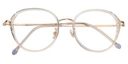 Estelle Round White Glasses1