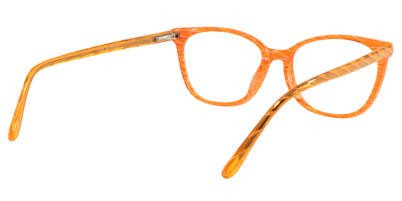 Rectangle Orange Glasses| Zeelool Eyeglasses5