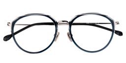 Alvin Round Dark Blue Glasses1