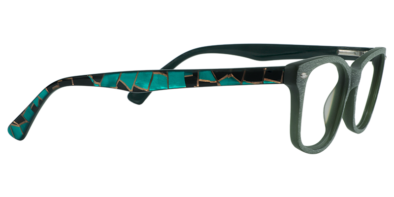 Rectangle Green Glasses | Zeelool Eyeglass Frames4
