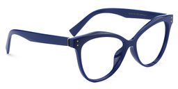 Saul Cat Eye Dark Blue Glasses 4