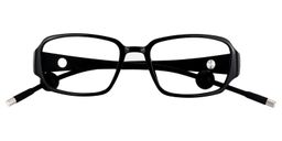 Bevis Rectangle Black Glasses1