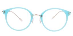 Fiona Round Light Blue Glasses0