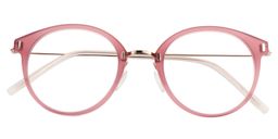 Fiona Round Pink Glasses1