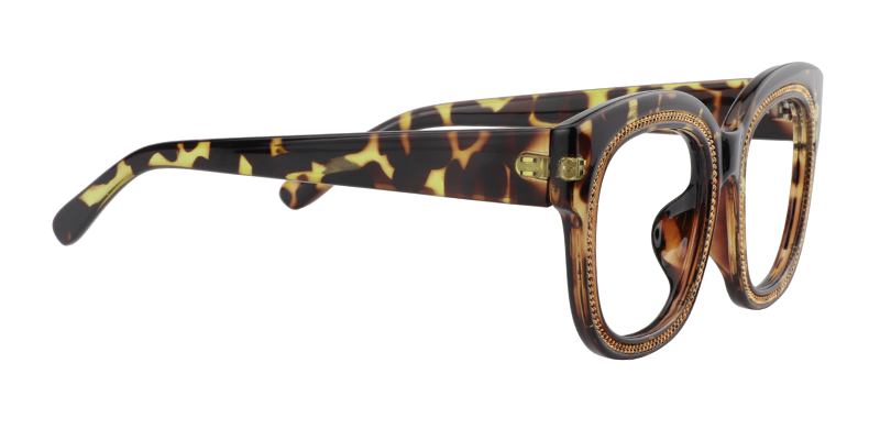 Square Tortoise-Gold Glasses | Zeelool Eyeglasses Online4