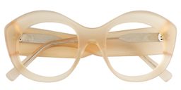 Harley Cat eye Beige Glasses1