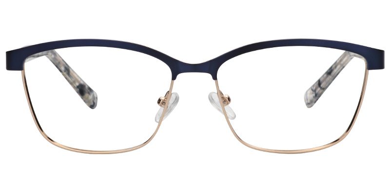 Victoria Rectangle Dark Blue Glasses