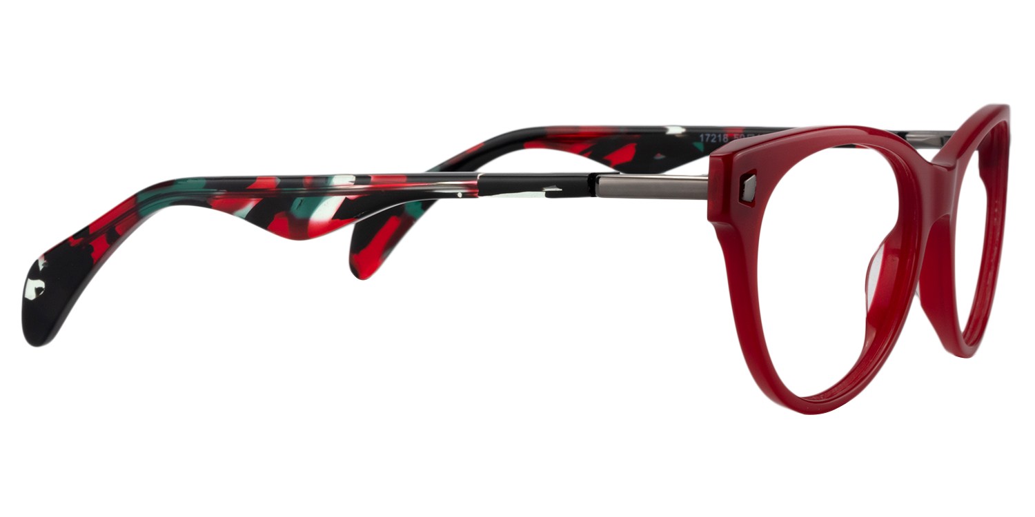Oval Red Glasses | Zeelool Glasses4