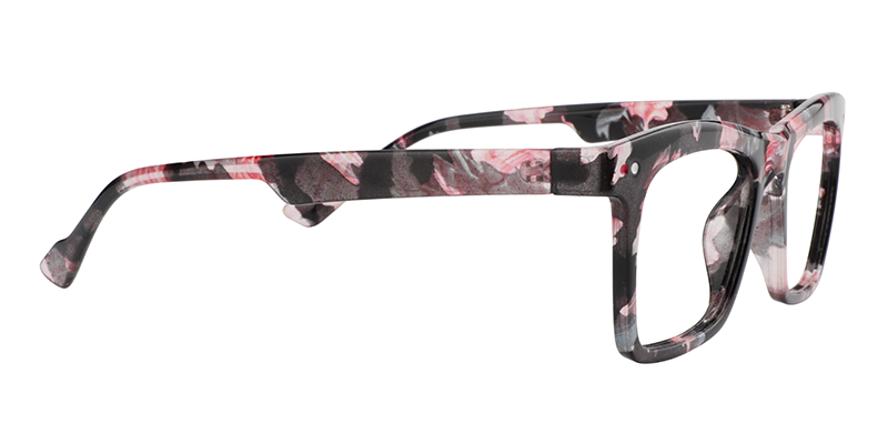 Rectangle Pink-Floral Glasses4