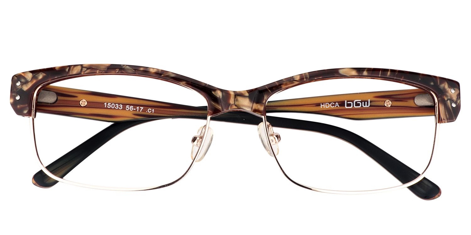 Browline Brown Glasses| Zeelool Glasses1