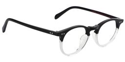 Averil Round Black & Clear Glasses 2