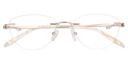 Cyndi Oval Gold Glasses1