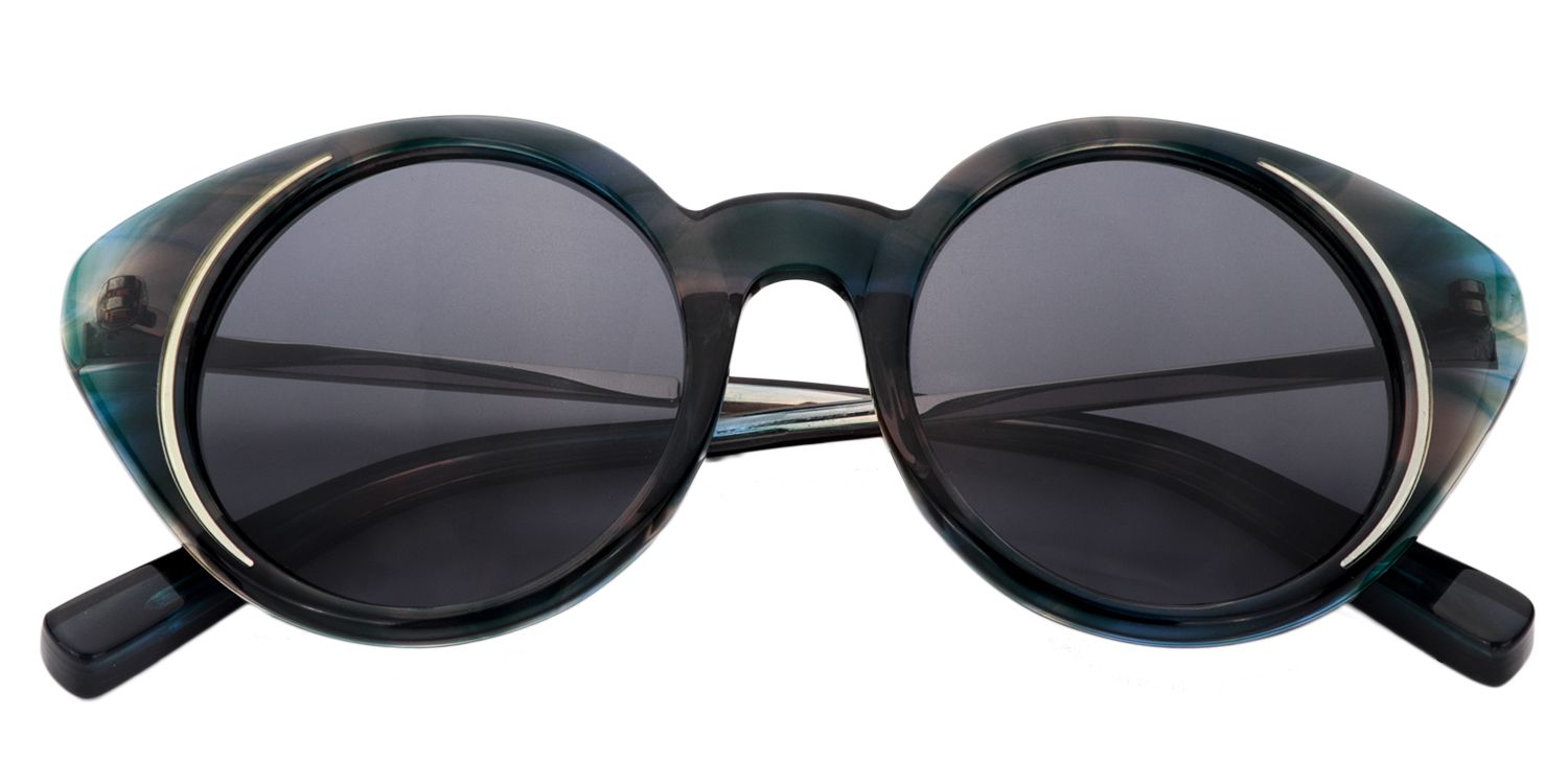 Round Blue Sunglasses | Zeelool Sunglasses1