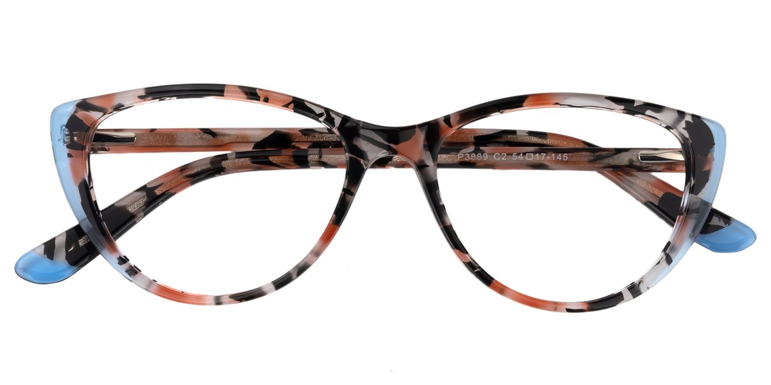 Oval Red Floral Glasses | Zeelool Glasses1