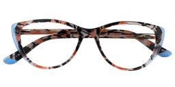 Benson Oval Red Floral Glasses1