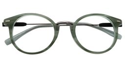 Thomas Round Dark-Green Glasses1