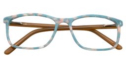 Akihito Rectangle Blue Pattern Glasses1