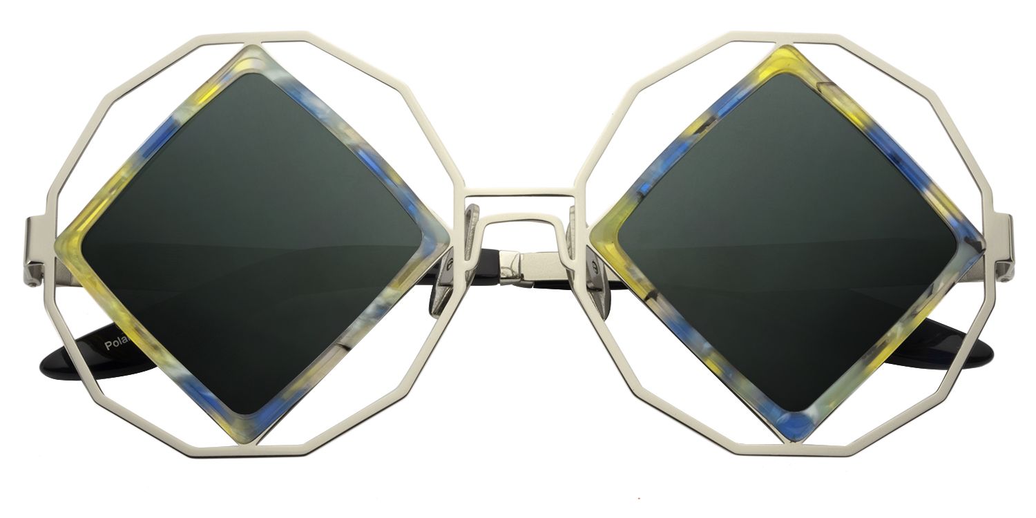 Geometric Silver Sunglasses | Zeelool Sunglasses1