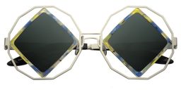 Todd Geometric Silver Sunglasses1