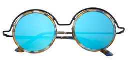 Alban Round Blue Floral Sunglasses1