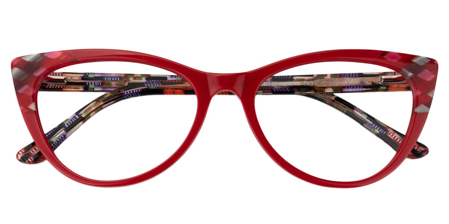 Cateye Red Glasses | Zeelool Glasses1