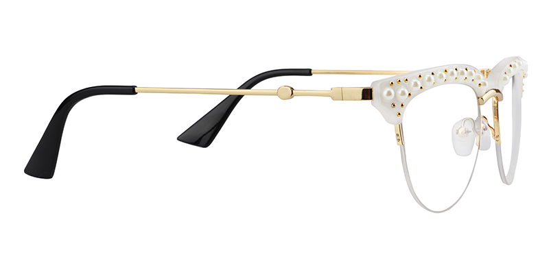 Browline White Glasses4