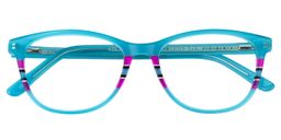 Natalie Square Light Blue Glasses1