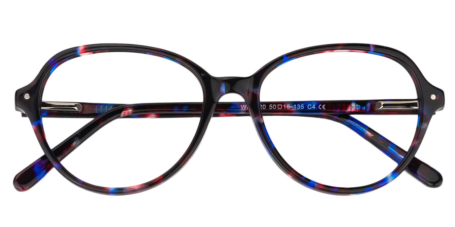 Oval Blue Tortoise Glasses | Zeelool Glasses1