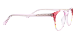 Magda Round Transparent Pink Glasses4