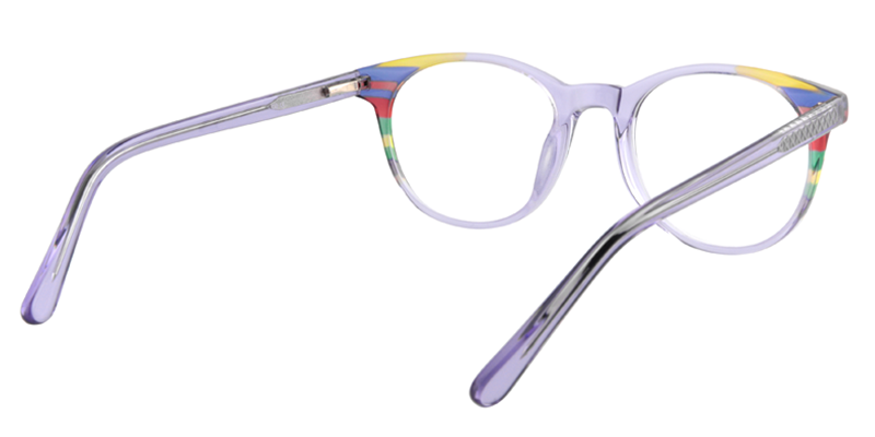 Round Light Purple Glasses | Zeelool Eyeglass Frames5