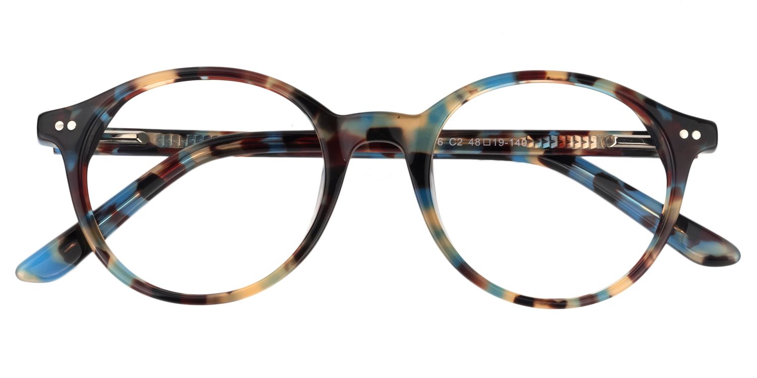 Round Blue Tortoise Glasses | Zeelool Glasses1