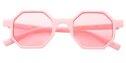 Andrea Geometric Pink Sunglasses1