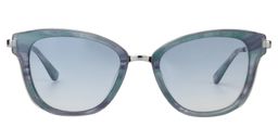 Aileen Square Green Floral Sunglasses0