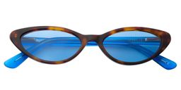 Alexandra Oval Blue Sunglasses1