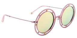 Isabella Round Rose-Gold Sunglasses3