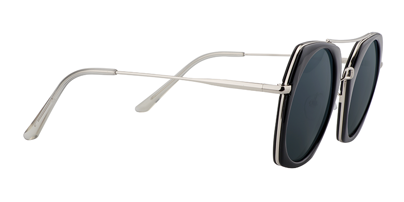 Geometric Dark Gray Sunglasses | Zeelool Sunglass Frames4