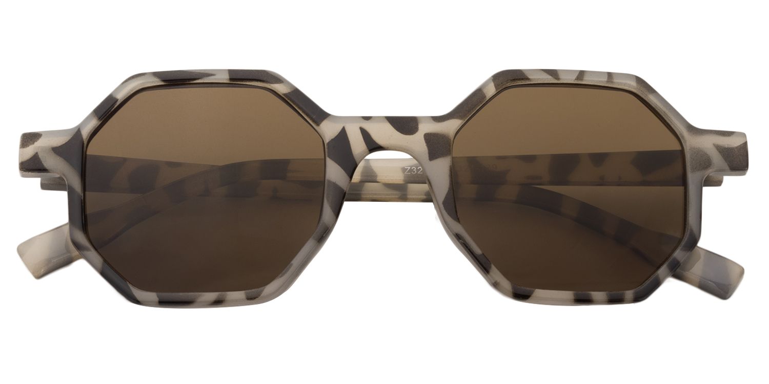 Geometric Light-Tortoise Sunglasses | Zeelool Sunglasses1