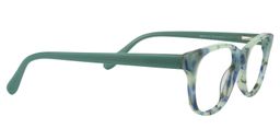 Almond Rectangle Green Floral Glasses4