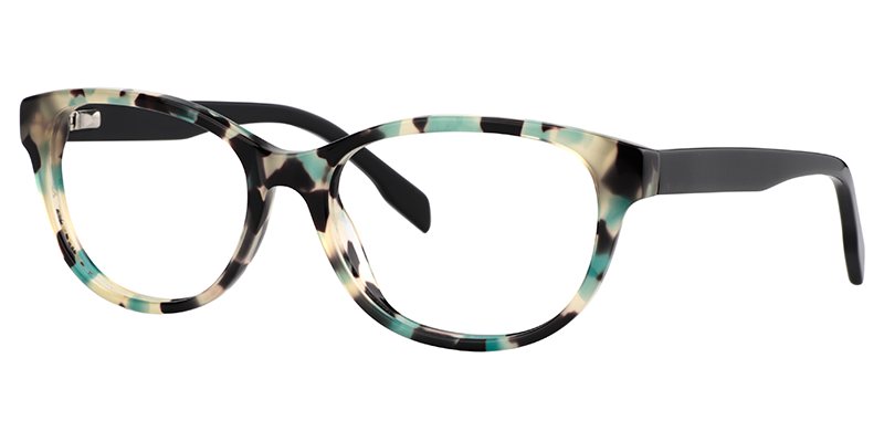 Oval Green Floral Glasses2