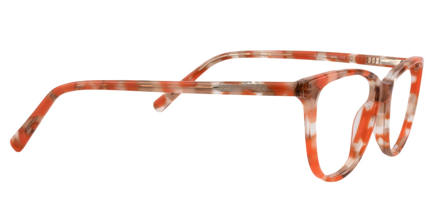 Oval Orange-Pattern Glasses | Zeelool Glasses4