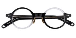 Xiho Round Black Clear Glasses1